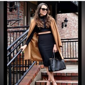 Leith Black Midi Skirt